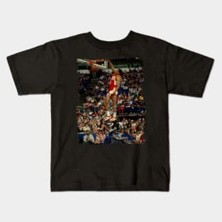 Spud Webb Absolutely Flying During The 1986 Slam Dunk Contest Kids T-Shirt